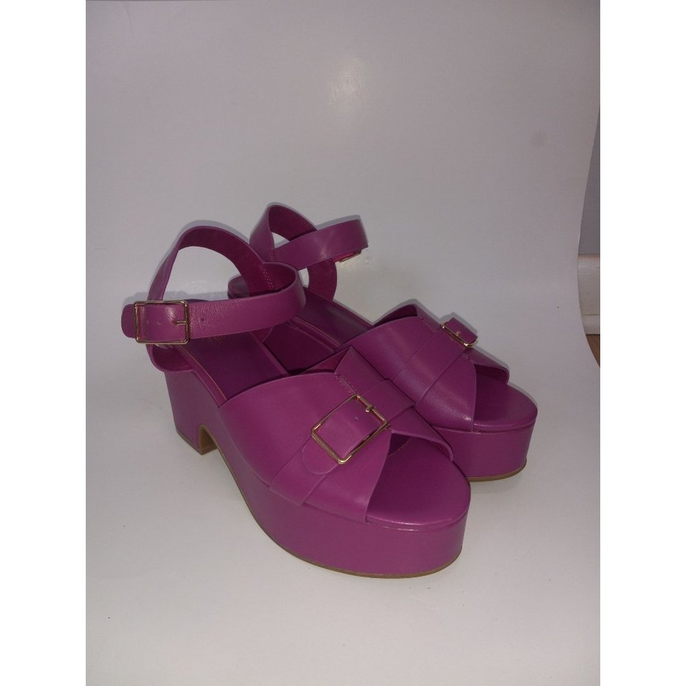 Charlotte Stone Raf Platform Sandals Orchid Purple Size 9